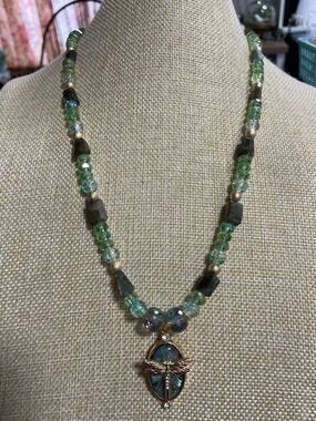 Artisan Labradorite and Crystal Necklace